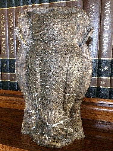 Primitive Tin Style Owl Bronze Resin Chocolate Mold Rustic Halloween Home Decor - Picture 5 of 7