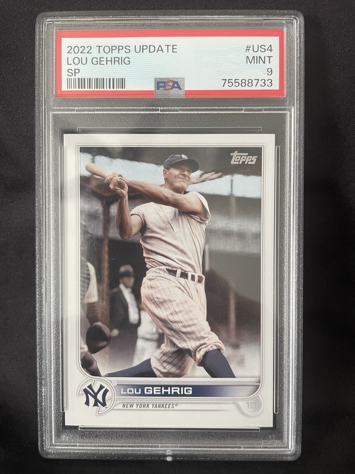 2022 Topps Update Lou Gehrig SP Short Print Legend Variation #US4 Yankees Mint 9