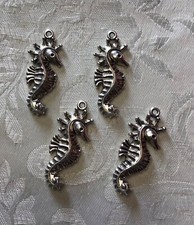 4 piece seahorse ocean sea swimming metal charm pendant diy jewelry making