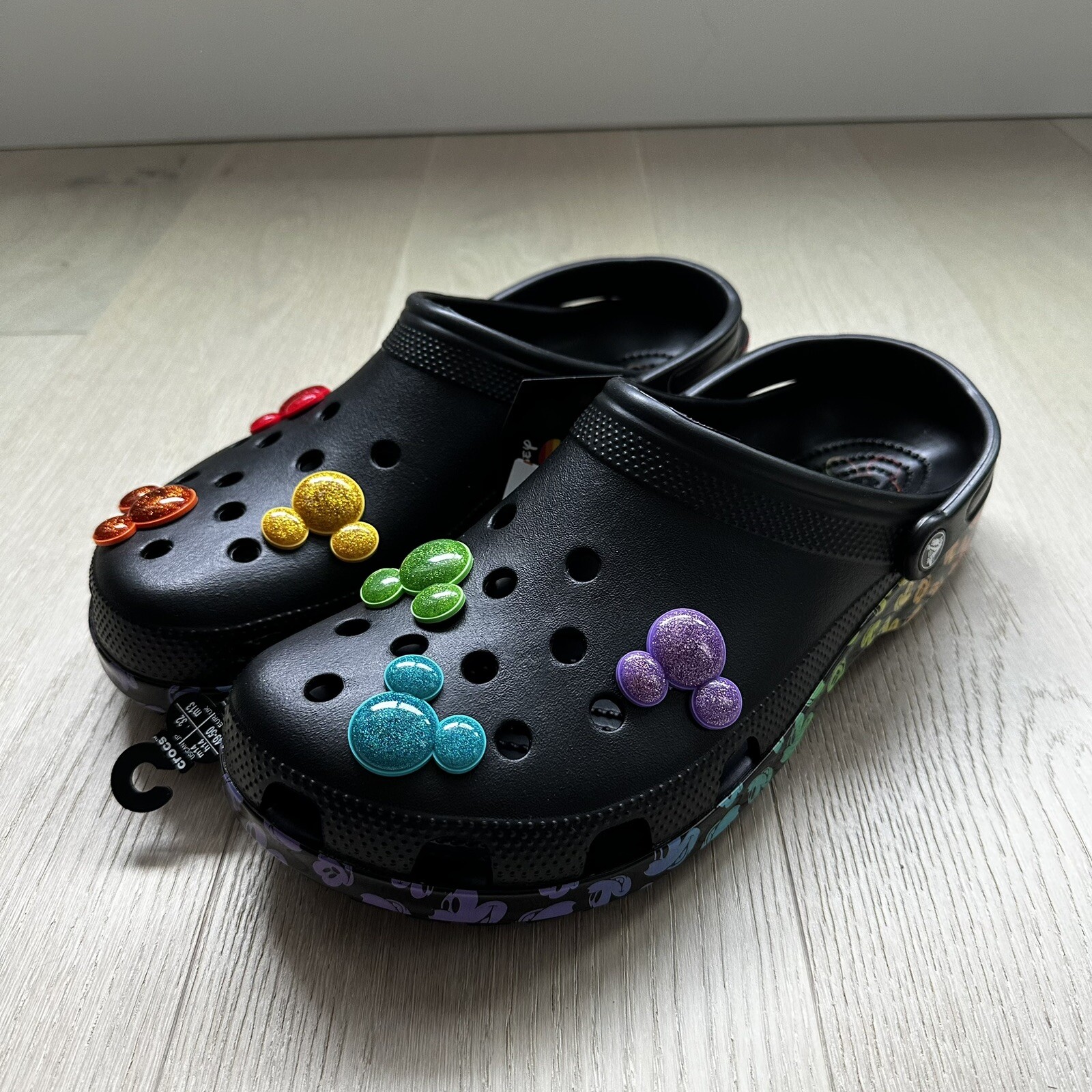 Disney Rainbow Pride Celebration Mickey Mouse Classic Crocs Clog 207755-0C4 M14