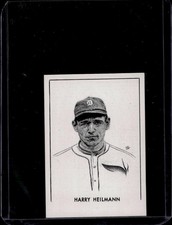 1950 Callahan HOF Baseball - Harry Heilmann, Ex/Nm (Short Print Rare Variation)