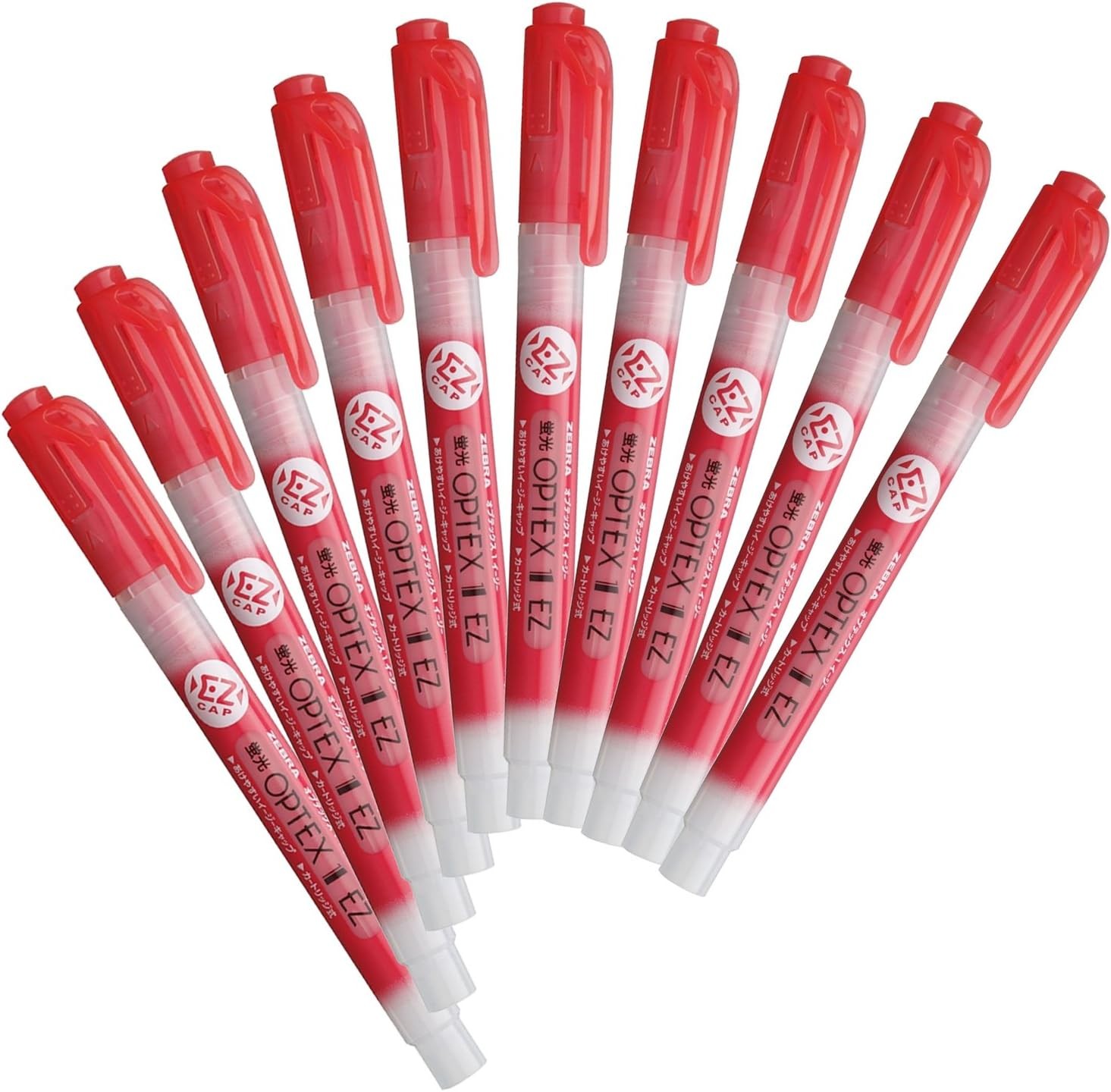 Zebra B-WKS11-R Optex 1 EZ Highlighter, Red, 1 Count (Pack o