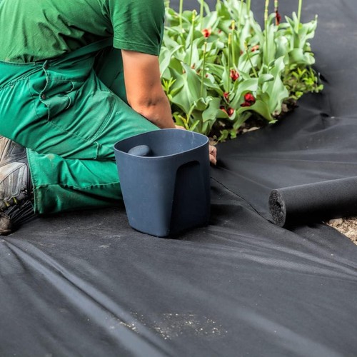 Weed Control Fabric Weather Resistant Breathable Durable Garden Membrane 8x1.5M - Bild 5 von 5
