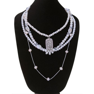 Pearl Necklaces Lot Genuine Freshwater Strands Statement Bundle Baroque & Round