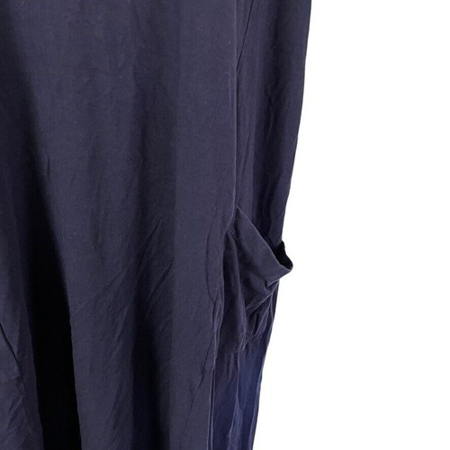 Abito Camicia J Jill Donna Elasticizzato Tencel Modal Maglia Blu Navy Manica Corta Tg L - Foto 5 di 16