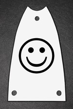 GUITAR TRUSS ROD COVER - Engraved Etched Fit EPIPHONE Scoop - SMILE Face Emoji