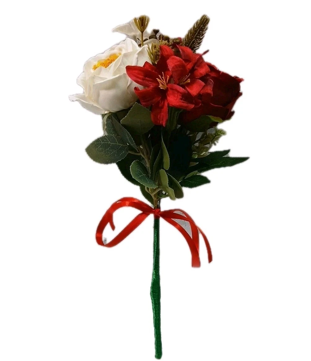 ATFL Rose bianche, 12 rose artificiali in seta finta, diametro del fiore 10,2 cm, rose artificiali con steli, per composizioni nuziali, centrotavola, feste, casa, decorazioni da tavolo (bianco