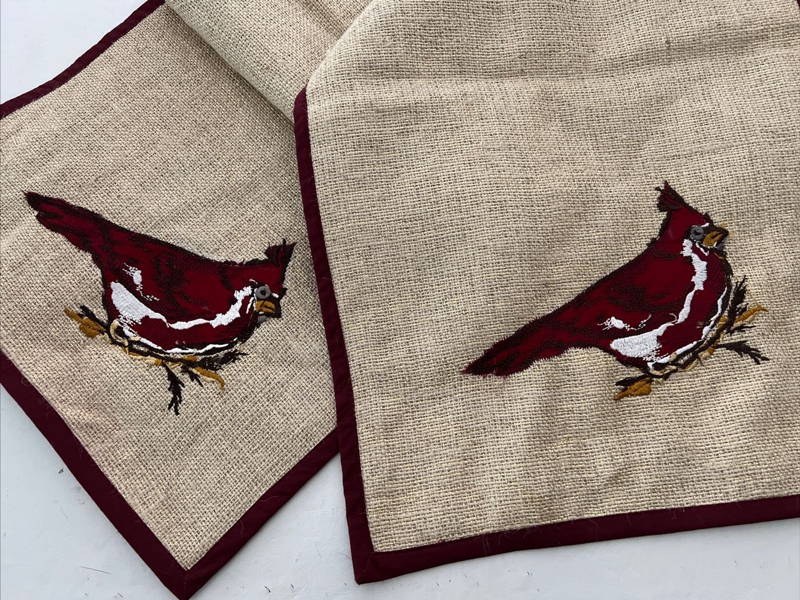 Christmas Winter Cardinal Bird Table Runner 70x14 Inches