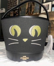 Coach Trick Or Treat Bucket With Halloween Cat NWT