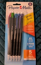 Paper Mate Write Bros Mechanical Pencils, 0.7mm, HB #2  Colorful  5 Count NEW