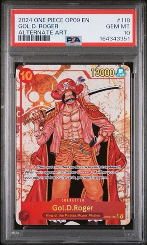 Gol.D.Roger OP09-118 Alternate Art · OP09 PSA 10, eBay listing photo