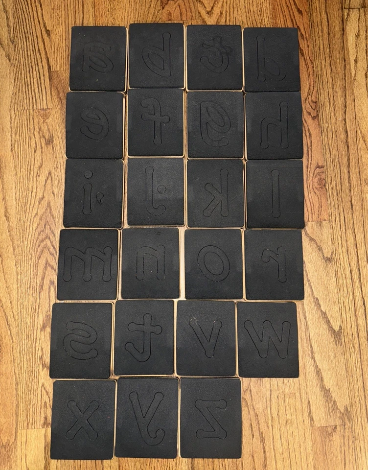 Troqueles de corte Ellison ACCU-CUT 4” Lollipop fuente alfabeto a-z caja inferior Foto 3 de 3