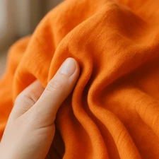 Persimmon Linen Fabric by the Yard – Ideal for DIY Sewing, Apparel & Home Decor