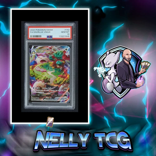 2020 Pokemon Snorlax VMAX - Base Set - 142/202 - PSA 10 GEM MINT