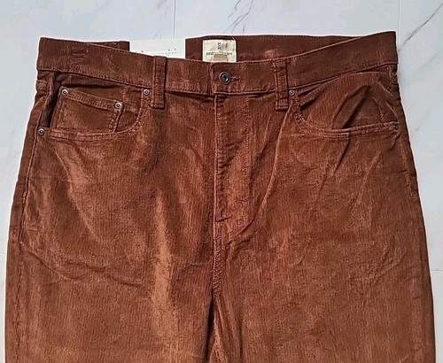 Mutual Weave Pantalone Uomo Velluto a Coste Relaxed Taper Marrone 36X34 Nuovo con etichette - Foto 2 di 5