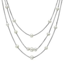 Collana Miluna Donna Argento 925 Multifilo Perle _PCL6626