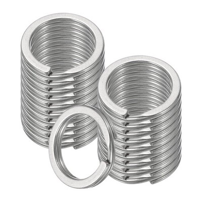 uxcell 20pcs Split Keychain Rings, 15mm Round Dia Thick, Silver