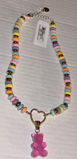Betsy Johnson Gummy Bear Statement Pendant Necklace Candy Colorful