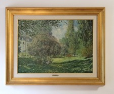 Nach Claude Monet "Parc Monceau" -Originalgemälde Öl auf Leinwand 90 x 70 cm