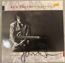 Jack Bruce Willpower Original 1989 Album LP signed by Jack Bruce. Tracks COA
