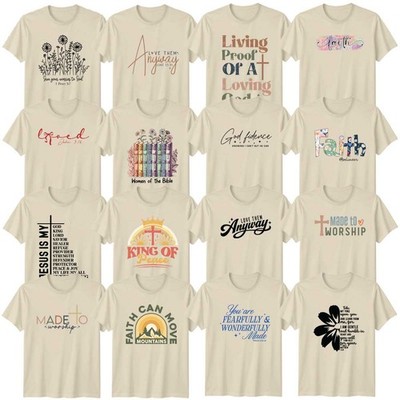 Christlicher Glaube Erwachsene T-Shirt Religiös Bibelvers Christliches Geschenk