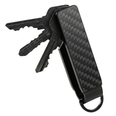 CAXGEK Schlüssel Organizer, 75 mm 75 x 18 x 20 Millimeter, Kohlefaser-Aluminium 