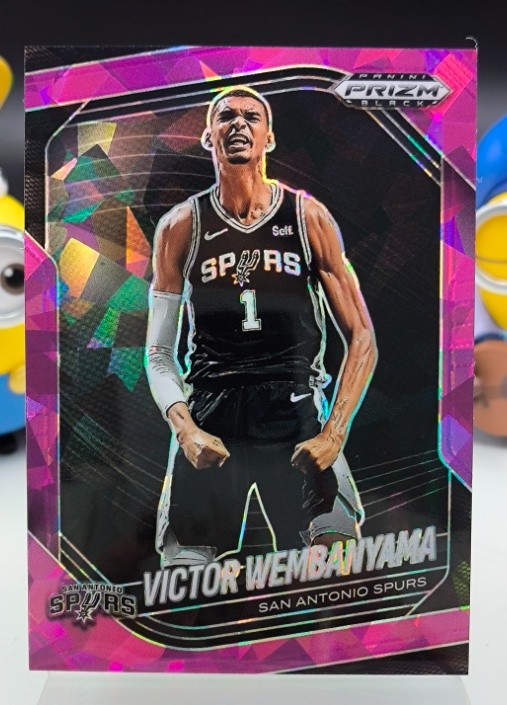 Victor Wembanyama 2024-25 Panini Prizm Black Purple Ice 123/149 #1