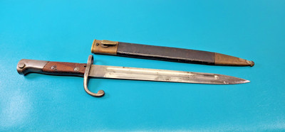 Brazilian Model 1908 Mauser Simson Suhl Bayonet Knife + Scabbard  TR1117