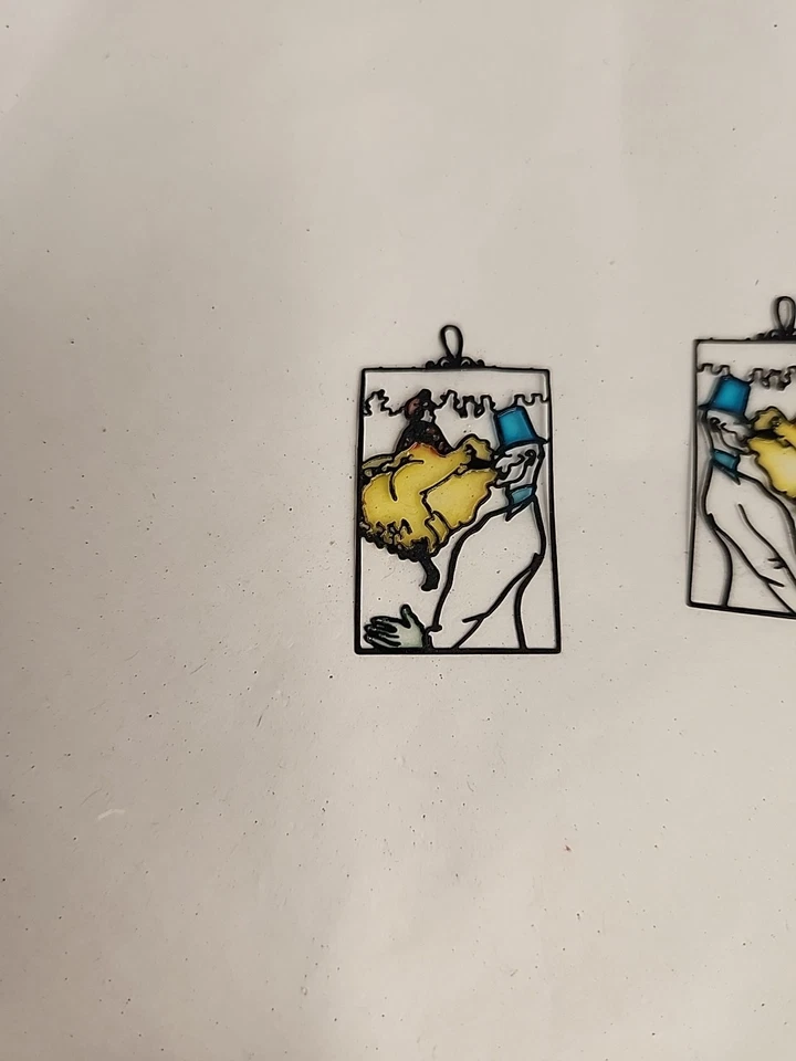 Toulouse Lautrec Esmaltado Silueta Moulin Rouge Dije Colgantes Atrapasol Foto 4 de 4