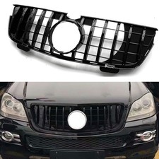 Front GT Style Bumper Grille Mesh Grill For Mercedes-Benz GL-Class X164 2007-12