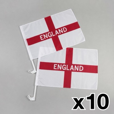 England Autofahnen X10 St George Cross WM Fußball Supporter Fahnen