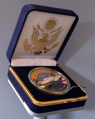 U.S. Navy USS Kitty Hawk CV-63 Challenge Coin in Velvet Case