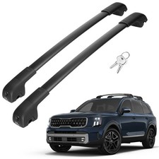 220lb Lockable Car Roof Rack Cross Bars Compatible Kia Telluride X-pro Xl 2561 220lb Lockable Car Roof Rack Cross Bars Compatible Kia Telluride X-pro Xl 2561
