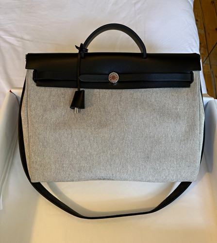HERMÈS Herbag 39, 2025 Canvas & Leather messenger bag