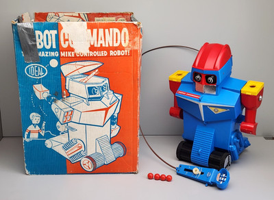Vintage 1961 Robot Commando by Ideal 4805-8, 4 Balls Original Box As-Is Untested