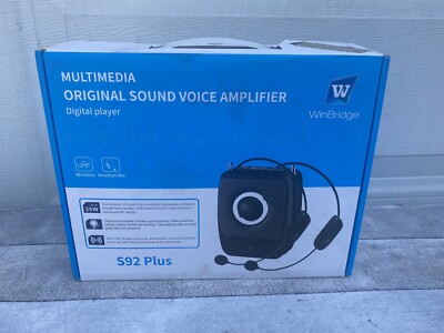 WinBridge Voice Amplifier with Two Wireless Headset Microphones, 25W 2600mAh Nob