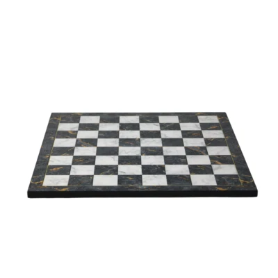 CHESSGAMMON Grau Marmor Design Schachbrett 14 Zoll