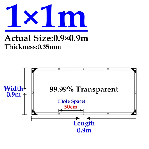 Lona PVC Transparente 0.35mm 99.9% Balcón Impermeable Valla Red Impermeable - Imagen 13 de 40