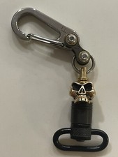 EDC Titanium Ti Carabiner w/Bronze Skull, Uncle M  s Quick Release Keychain