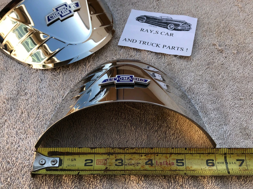 ¡NUEVO PAR DE VISERAS DE LUZ DE CABEZA DE ACERO INOXIDABLE ESTILO VINTAGE B/T! ¡Coche o camión! Foto 2 de 4