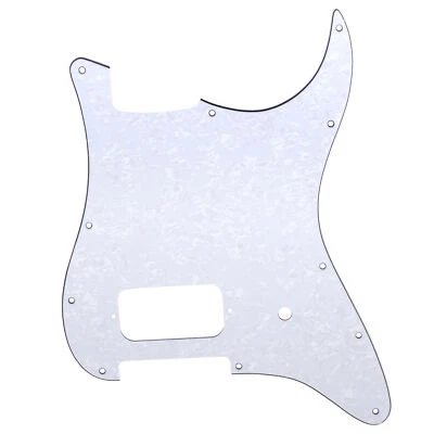 Musiclily Pro 4Ply White Pearl Uncovered Pickguard For Tom Delonge Strat Guitar
