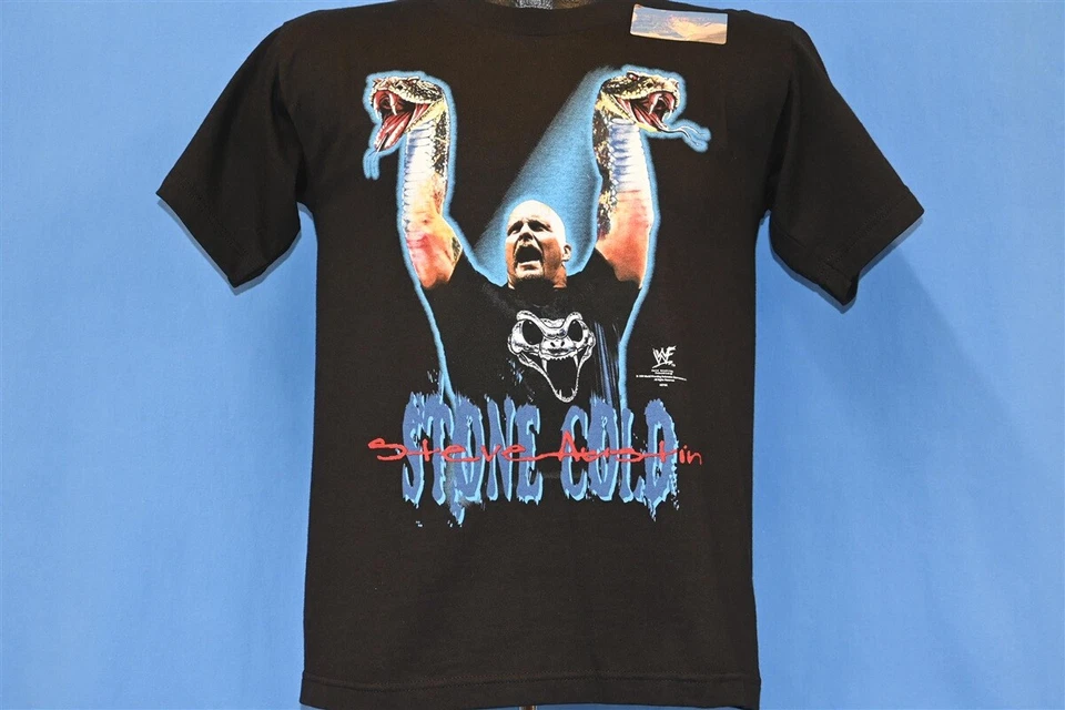 Camiseta vintage años 90 WWF STONE COLD STEVE AUSTIN DEADSTOCK LUCHA LIBRE JUVENIL M Foto 2 de 4