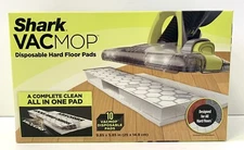 Shark Disposable Hard Floor VacMop Vacuum Mop Pad Refills 10 Count VMP10 Sealed