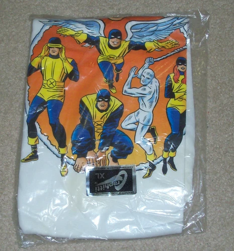 Vintage 90s Unused X-MEN MMMS 1966 Graphitti Shirt XL Marvel Comics Marvelmania