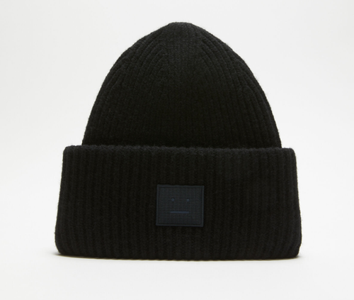 Acne Studios Large Face Logo Beanie Black OS #FA-UX-HATS000063 - Bild 2 von 10
