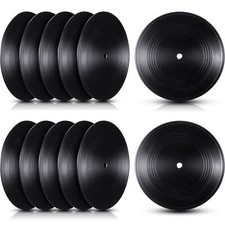 48 Pieces Blank Vinyl Records 7 Inch Black Vinyl Albums Record for Room Wall ...