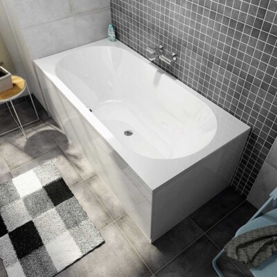ASTRA B Badewanne 165cmx75cm, 48cm tief mit Wannenfüßen 