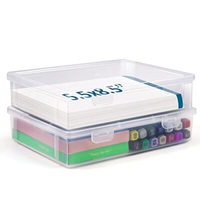  Storage Boxes for 5in x 8in Legal Pads, Washi Tape Organizer, A5 Paper 
