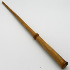 15" Hand Turned Porpentina Mahogany Wood Magic Wand Witch Wicca w/ Velvet Bag