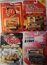 Lot of 4 NASCAR 1/64 Ernie Irvan, Bill Elliott, Junior Johnson Die-Cast